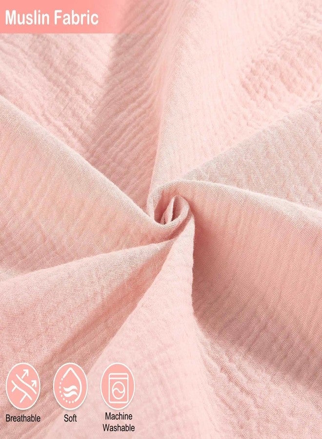 Basumee Muslin Changing Pad Cover Waterproof 2 Pack Baby Changing Table Covers for Boys and Girls Soft Breathable Nursery Diaper Change Table Cover Pad Fits 32"x16", Pink - Image 3